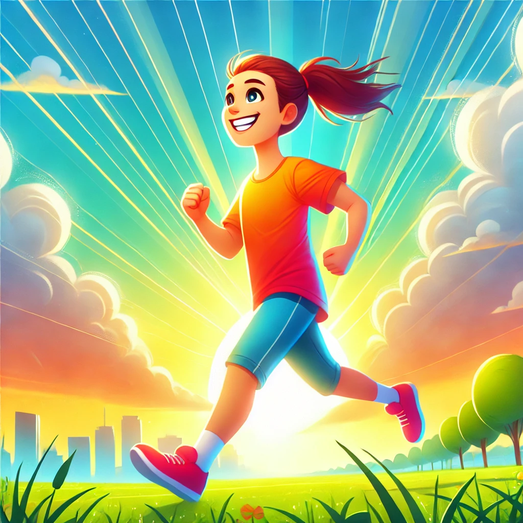 DALL·E-2025-02-28-11.42.22-A-happy-energetic-person-jogging-in-the-morning-with-a-bright-sky-in-the-background.-The-scene-is-vibrant-and-full-of-life-representing-a-healthy-li The Power of a Healthy Life: Benefits & How to Achieve It