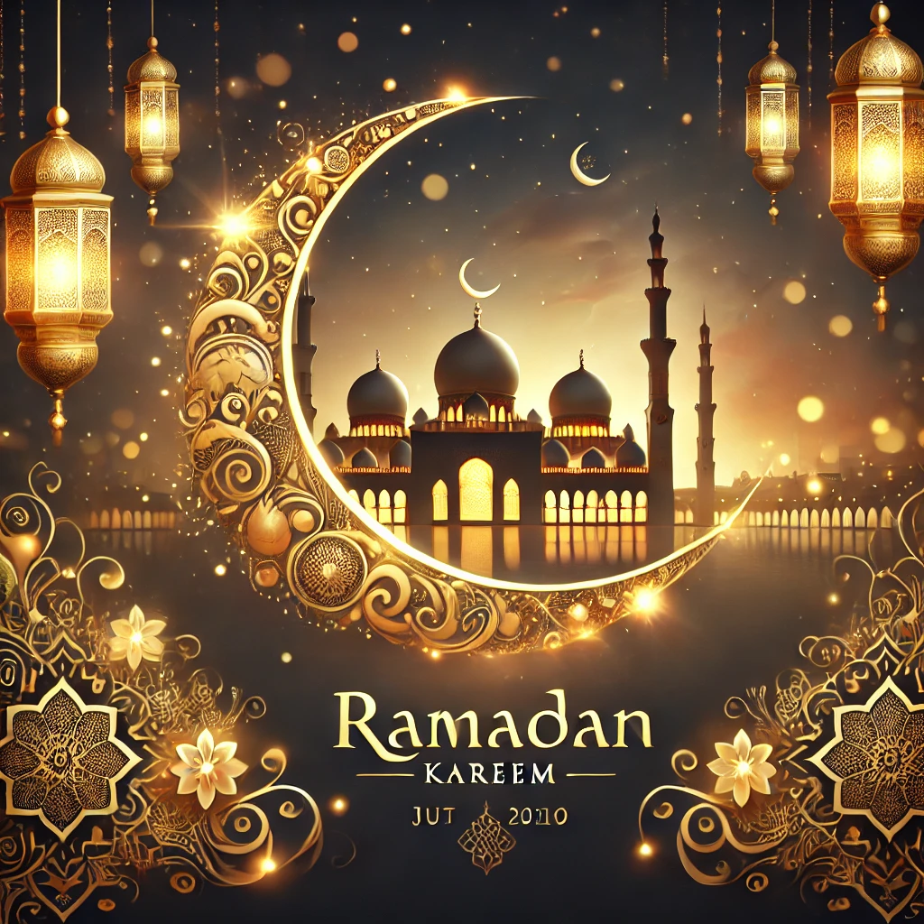 DALL·E-2025-03-01-11.44.36-A-luxurious-high-definition-Ramadan-Kareem-greeting-design.-The-composition-features-a-golden-crescent-moon-intricately-designed-lanterns-and-a-gran Ramadan Kareem Wishes: Heartfelt Quotes & Beautiful HD Images - 2025